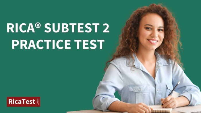 Rica subtest 2 practice test