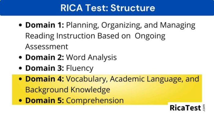 Rica subtest 2 practice test