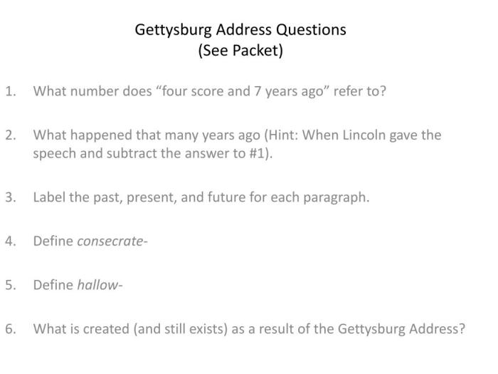 The gettysburg address questions and answers pdf